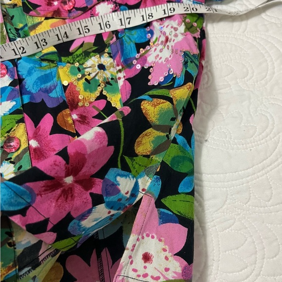 Jacket with Floral Print and Beading by Fiorlini International SZ L NWT - Picture 7 of 13